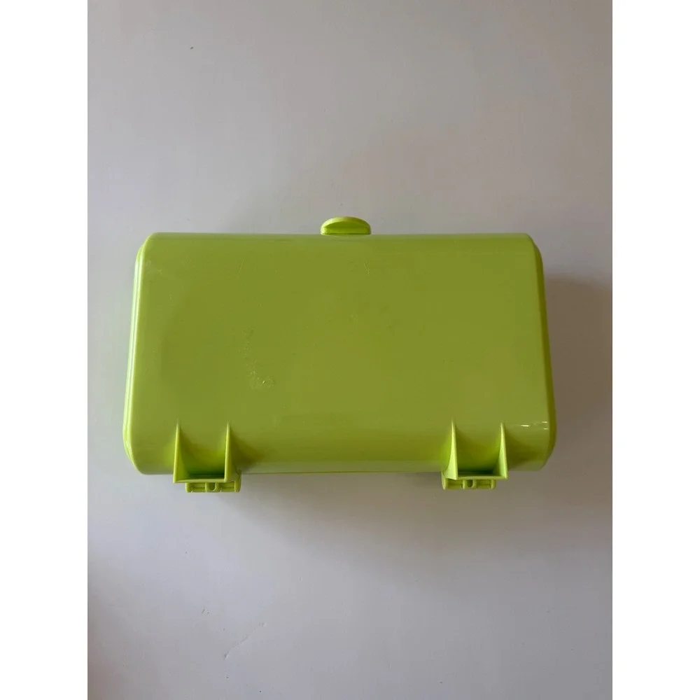 Caboodles FUN Neon Lime Green Makeup Cosmetic  Case Organizer Mirror Model 5606